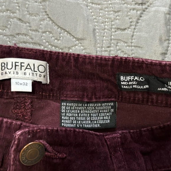 BUFFALO DAVID BITTON CORDUROY MID-RISE SLIM LEG - Picture 5 of 5